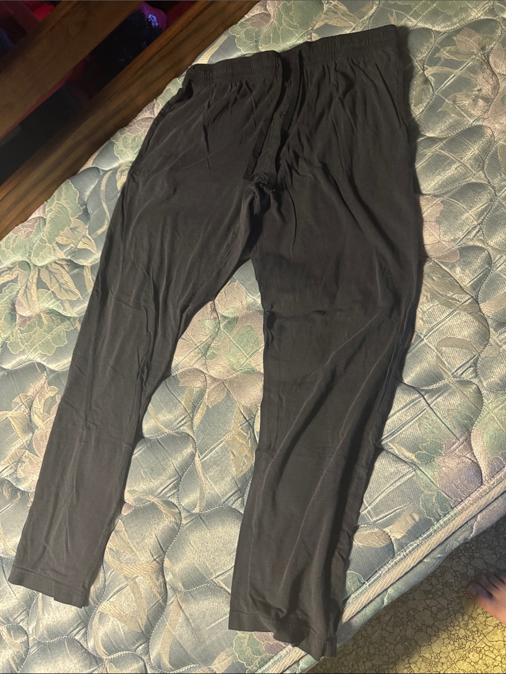 Hanes Men's Black Drawstring Lounge Joggers